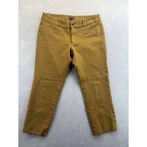 Buckley Brown Tweed Pants Cropped Capris Mid Rise Wool Blend Size 12